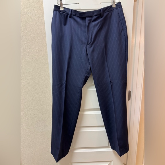 Banana Republic Other - Banana Republic Slim Fit Navy Pinstripe Trousers